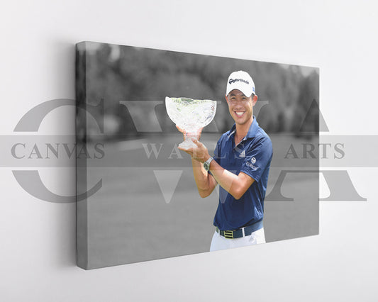 Collin Morikawa Black & White Canvas Art Golf Canvas Wall Art