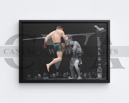 Conor McGregor Black & White Canvas Art MMA Canvas Wall Art