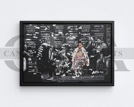 Conor McGregor Black & White Canvas Art MMA Canvas Wall Art