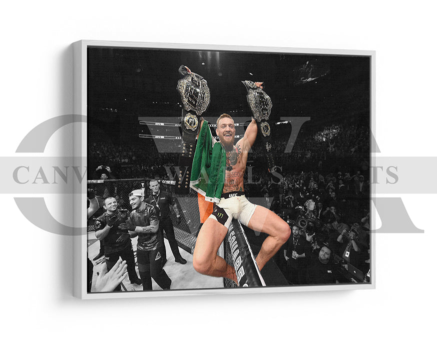 Conor McGregor Black & White Canvas Art MMA Canvas Wall Art