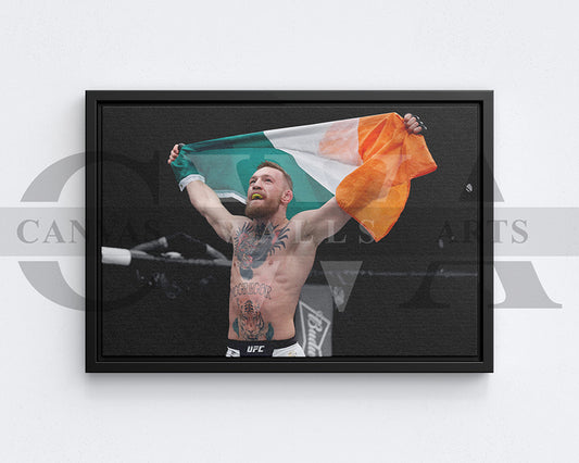 Conor McGregor Black & White Canvas Art MMA Canvas Wall Art
