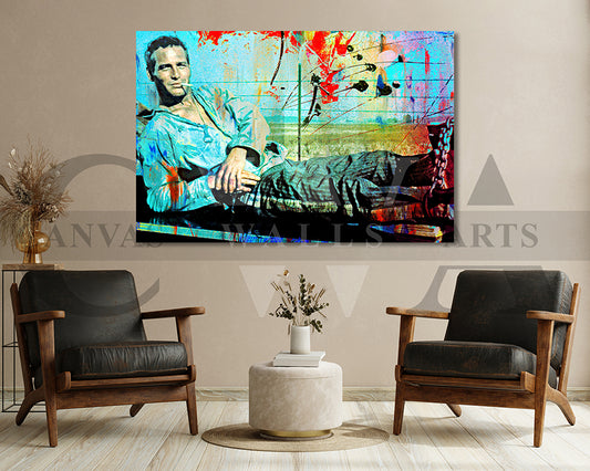 Cool Hand Luke Canvas Wall Art Abstract Movie Poster
