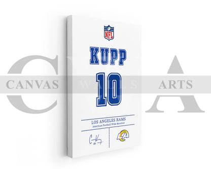 Cooper Kupp Canvas Wall Art - NFL Jersey Poster | Ready to Hang Sports Canvas Print