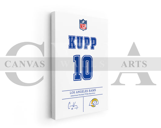 Cooper Kupp Canvas Wall Art - NFL Jersey Poster | Ready to Hang Sports Canvas Print