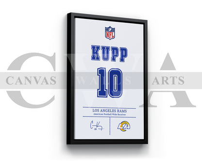 Cooper Kupp Canvas Wall Art - NFL Jersey Poster | Ready to Hang Sports Canvas Print