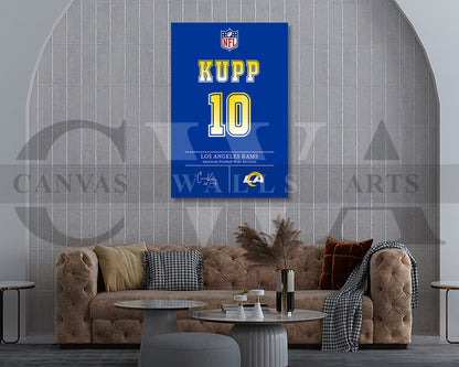 Cooper Kupp Canvas Wall Art - NFL Jersey Poster | Ready to Hang Sports Canvas Print