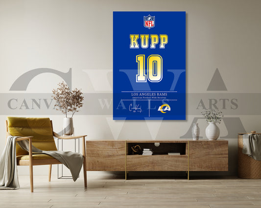 Cooper Kupp Canvas Wall Art - NFL Jersey Poster | Ready to Hang Sports Canvas Print