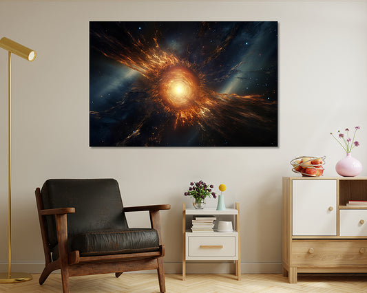 Cosmic Nebula Canvas Wall Art Galaxy Poster Print