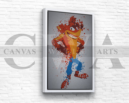 Crash Bandicoot Canvas Wall Art