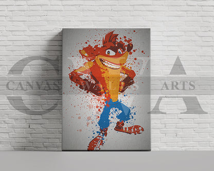 Crash Bandicoot Canvas Wall Art