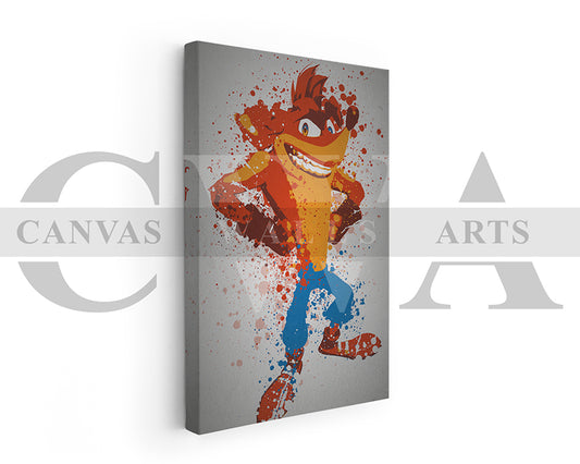 Crash Bandicoot Canvas Wall Art
