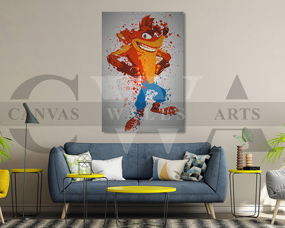 Crash Bandicoot Canvas Wall Art
