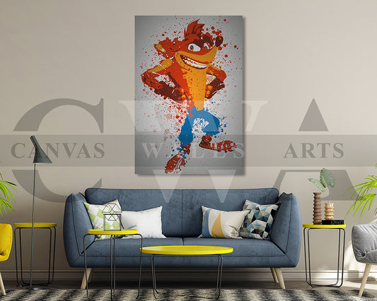 Crash Bandicoot Canvas Wall Art