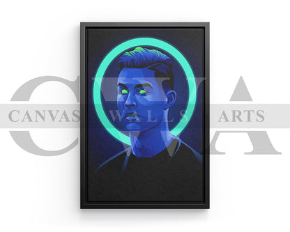 Cristiano Ronaldo Neon Canvas Wall Art