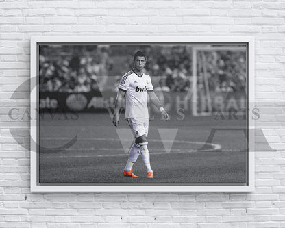 Cristiano Ronaldo Black & White Canvas Art Soccer Canvas Wall Art