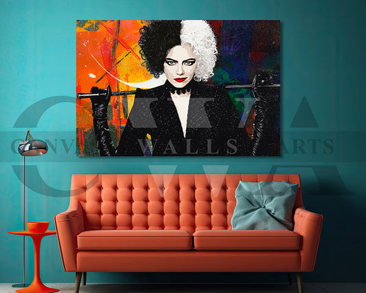 Cruella Canvas Wall Art Movie Poster