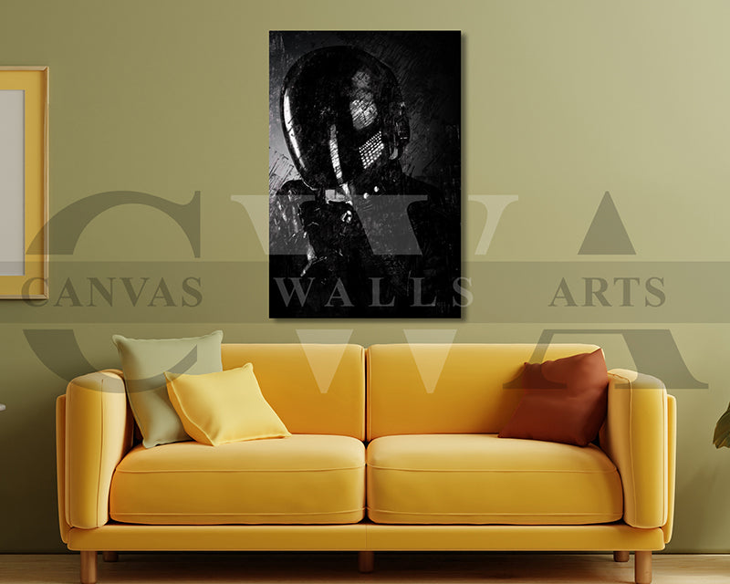 Daft Punk Guy Canvas Wall Art Abstract Music Poster