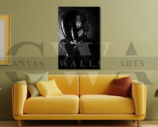 Daft Punk Guy Canvas Wall Art Abstract Music Poster