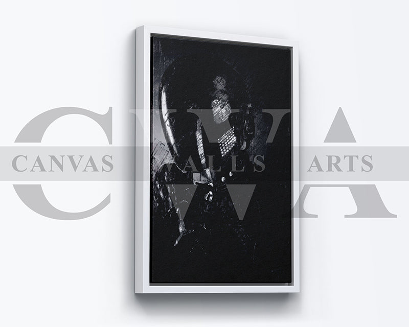 Daft Punk Guy Canvas Wall Art Abstract Music Poster