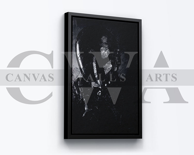 Daft Punk Guy Canvas Wall Art Abstract Music Poster