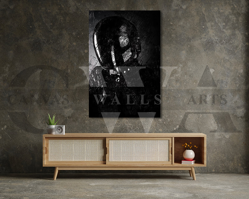 Daft Punk Guy Canvas Wall Art Abstract Music Poster