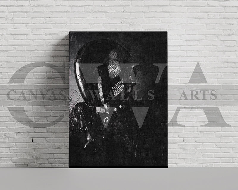 Daft Punk Guy Canvas Wall Art Abstract Music Poster