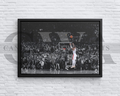 Damian Lillard Black & White Canvas Art Basketball Canvas Wall Art
