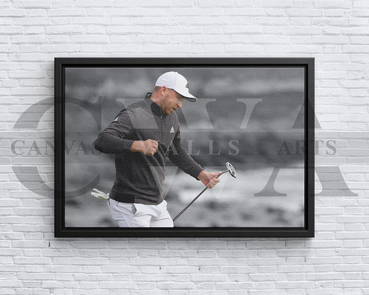 Daniel Berger Black & White Canvas Art Golf Canvas Wall Art