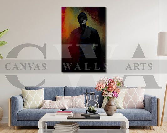 Daredevil Canvas Wall Art Abstract Movie Poster