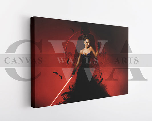 Dark Queen Red Moon Saber Legacy Canvas Wall Art