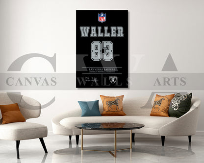 Darren Waller Canvas Wall Art - NFL Jersey Poster | Canvas Frame Ready to Hang