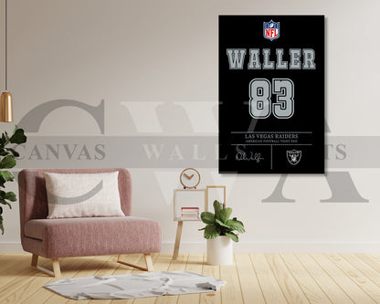 Darren Waller Canvas Wall Art - NFL Jersey Poster | Canvas Frame Ready to Hang