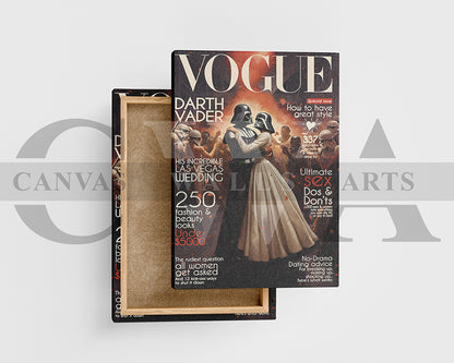 Darth Vader Wedding Canvas Wall Art Star Wars-Inspired Wall Decor