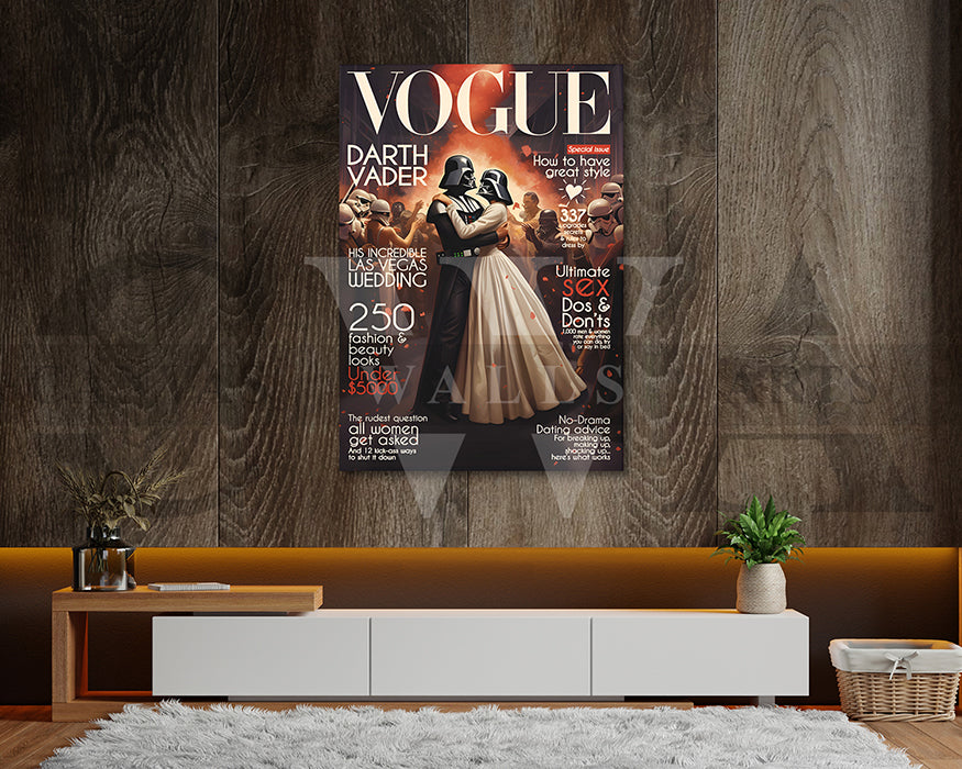 Darth Vader Wedding Canvas Wall Art Star Wars-Inspired Wall Decor