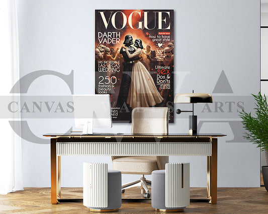 Darth Vader Wedding Canvas Wall Art Star Wars-Inspired Wall Decor