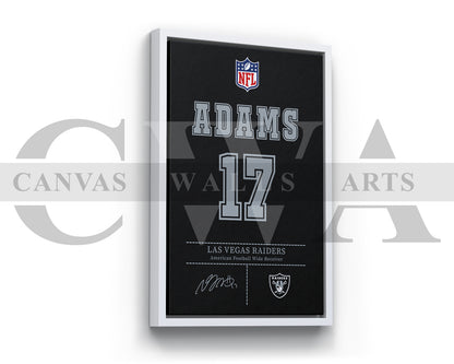 Davante Adams Canvas Wall Art - NFL Jersey Poster | Sports Canvas Print