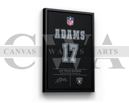 Davante Adams Canvas Wall Art - NFL Jersey Poster | Sports Canvas Print