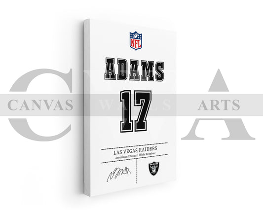 Davante Adams Canvas Wall Art - NFL Jersey Poster | Sports Canvas Frame Ready To Hang