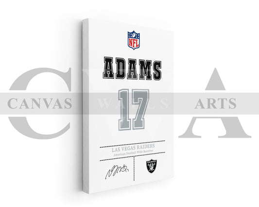 Davante Adams Canvas Wall Art - NFL Jersey Poster | Sports Canvas Frame Ready To Hang