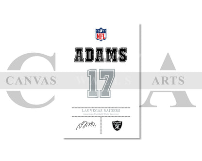 Davante Adams Canvas Wall Art - NFL Jersey Poster | Sports Canvas Frame Ready To Hang