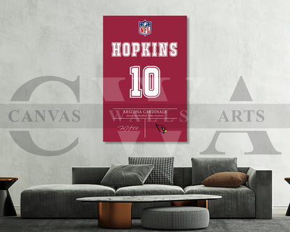 DeAndre Hopkins Canvas Wall Art - NFL Jersey Poster | Sports Canvas Wall Art