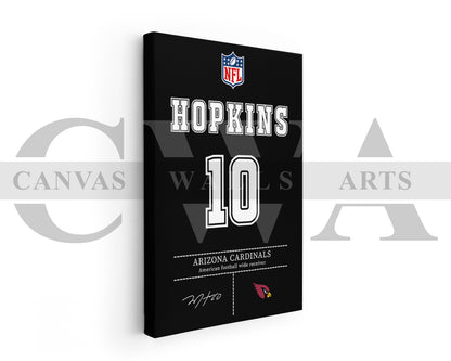 DeAndre Hopkins Canvas Wall Art - NFL Jersey Poster | American Football Canvas Wall Art