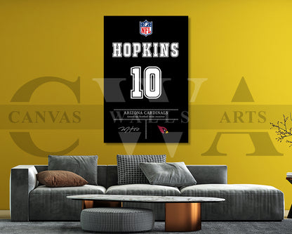 DeAndre Hopkins Canvas Wall Art - NFL Jersey Poster | American Football Canvas Wall Art