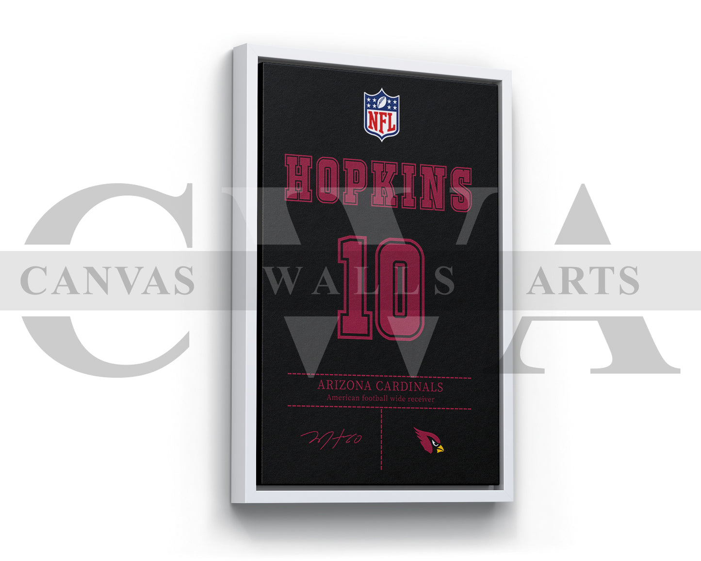 DeAndre Hopkins Canvas Wall Art - NFL Jersey Poster | Canvas Frame Ready To Hang
