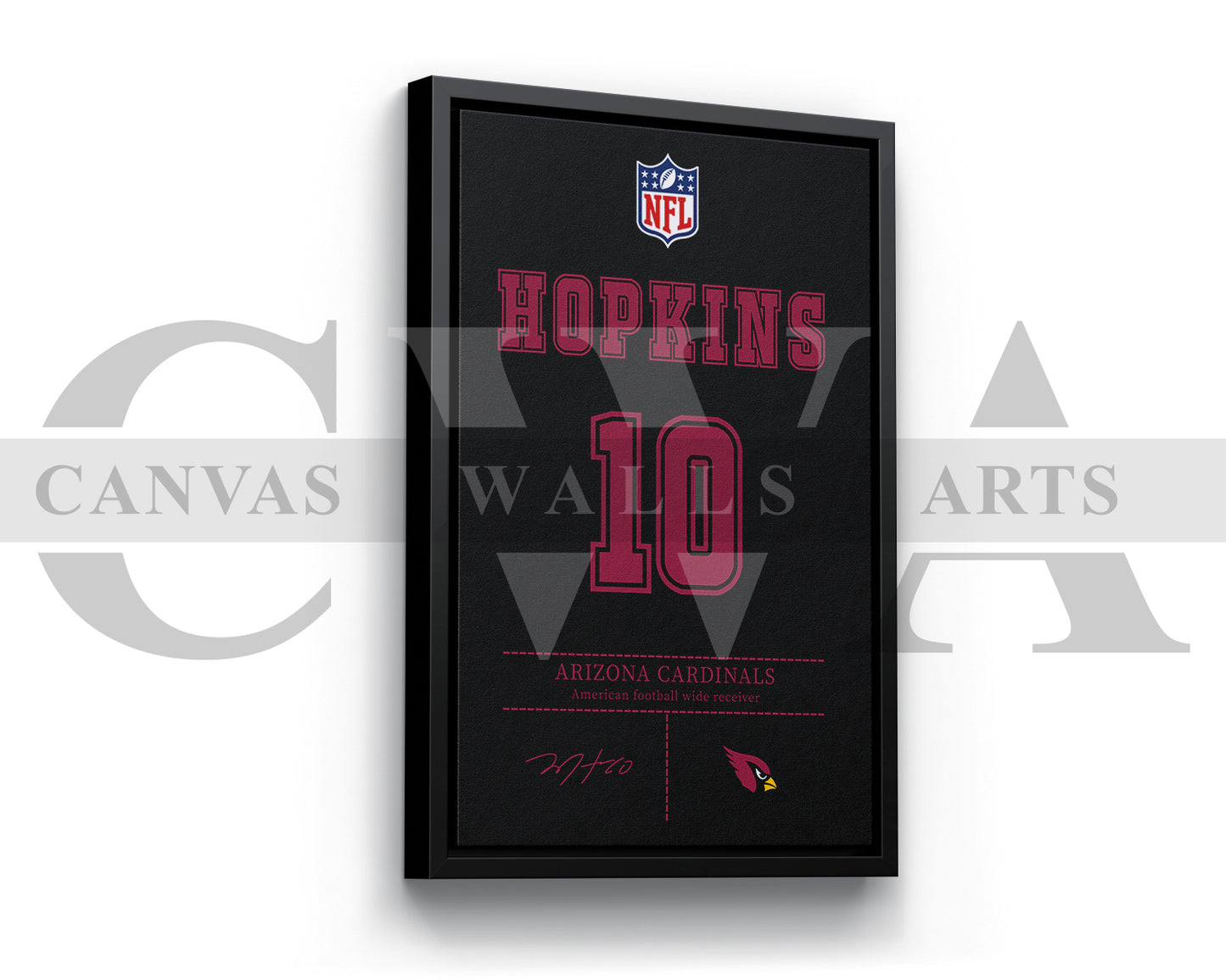 DeAndre Hopkins Canvas Wall Art - NFL Jersey Poster | Canvas Frame Ready To Hang
