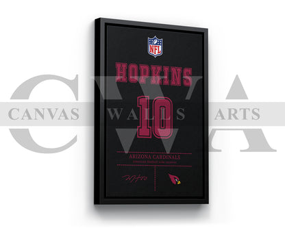 DeAndre Hopkins Canvas Wall Art - NFL Jersey Poster | Canvas Frame Ready To Hang