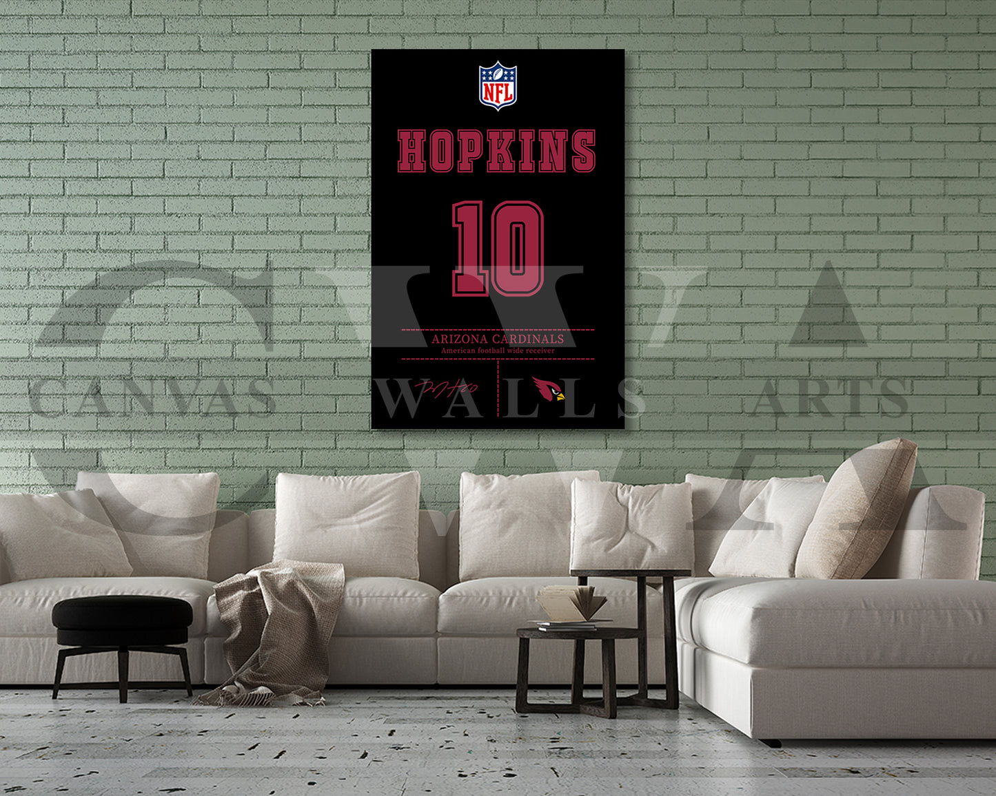 DeAndre Hopkins Canvas Wall Art - NFL Jersey Poster | Canvas Frame Ready To Hang