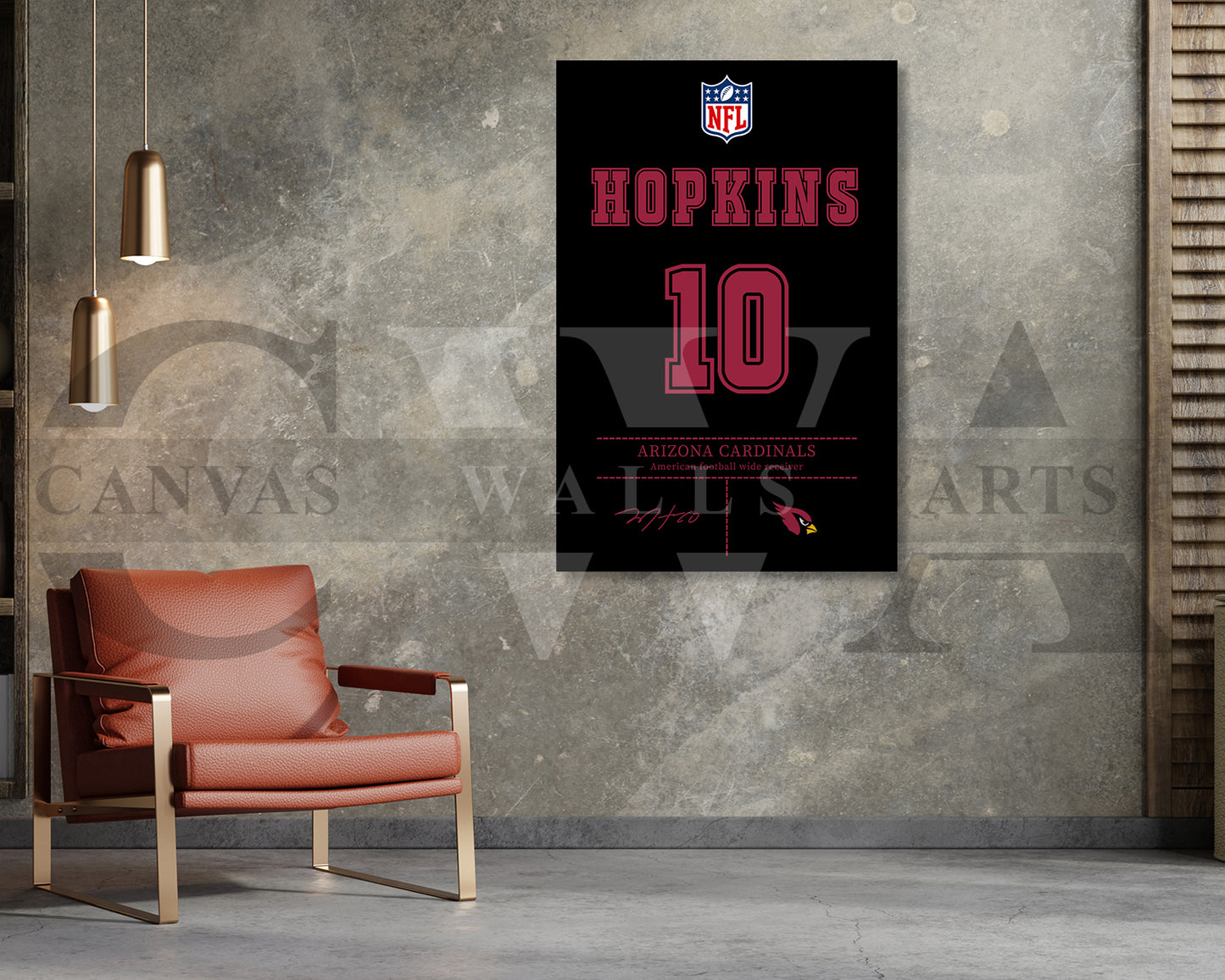 DeAndre Hopkins Canvas Wall Art - NFL Jersey Poster | Canvas Frame Ready To Hang
