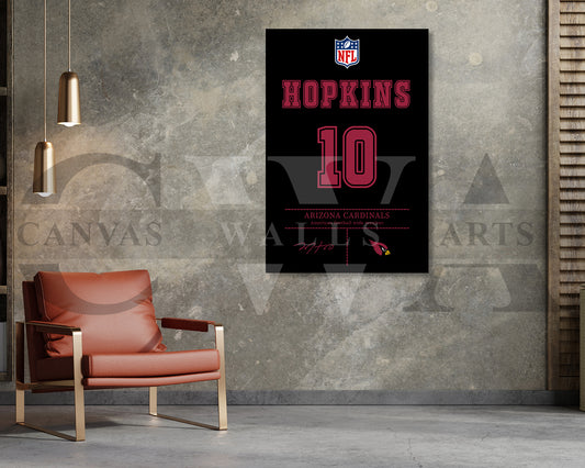 DeAndre Hopkins Canvas Wall Art - NFL Jersey Poster | Canvas Frame Ready To Hang