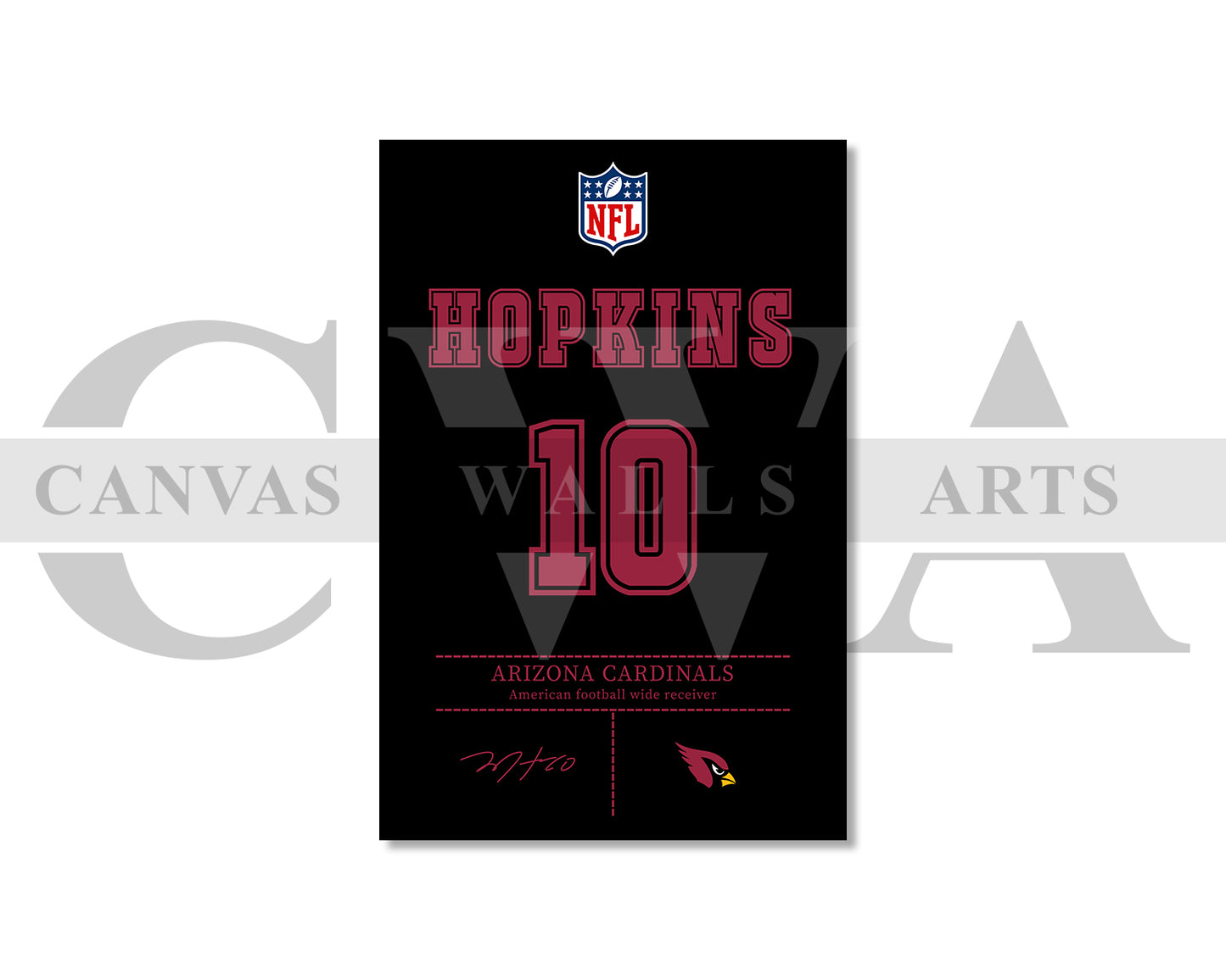 DeAndre Hopkins Canvas Wall Art - NFL Jersey Poster | Canvas Frame Ready To Hang